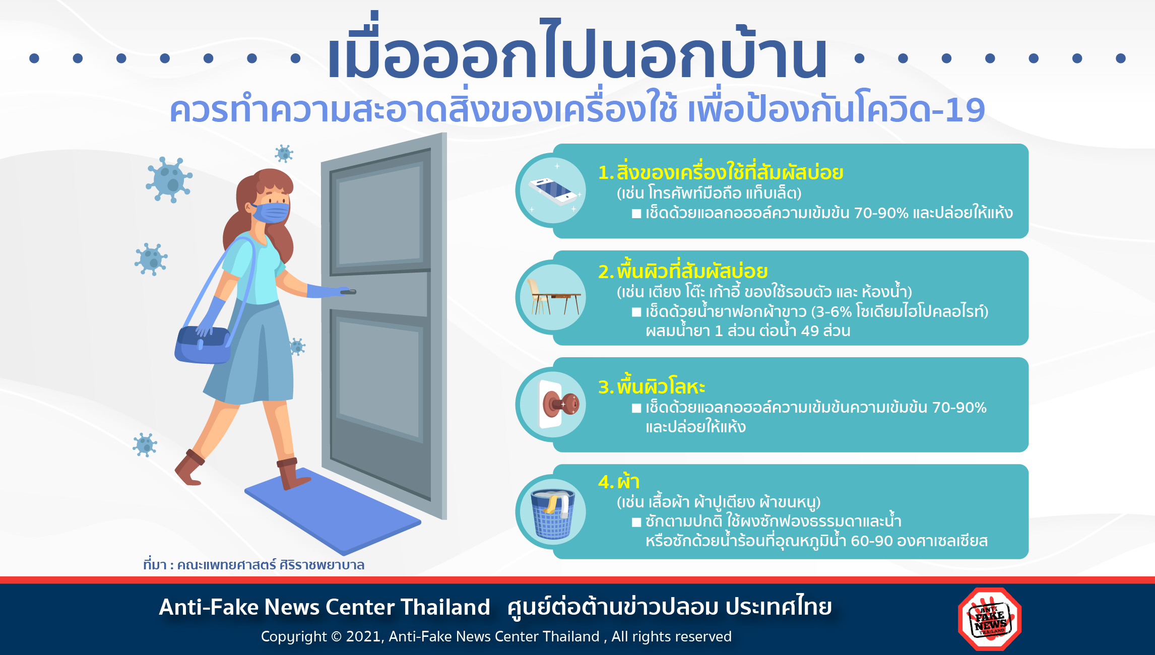 ควรทำความสะอาดสิ่งของเครื่องใช้ เพื่อป้องกันโควิด 19 Website