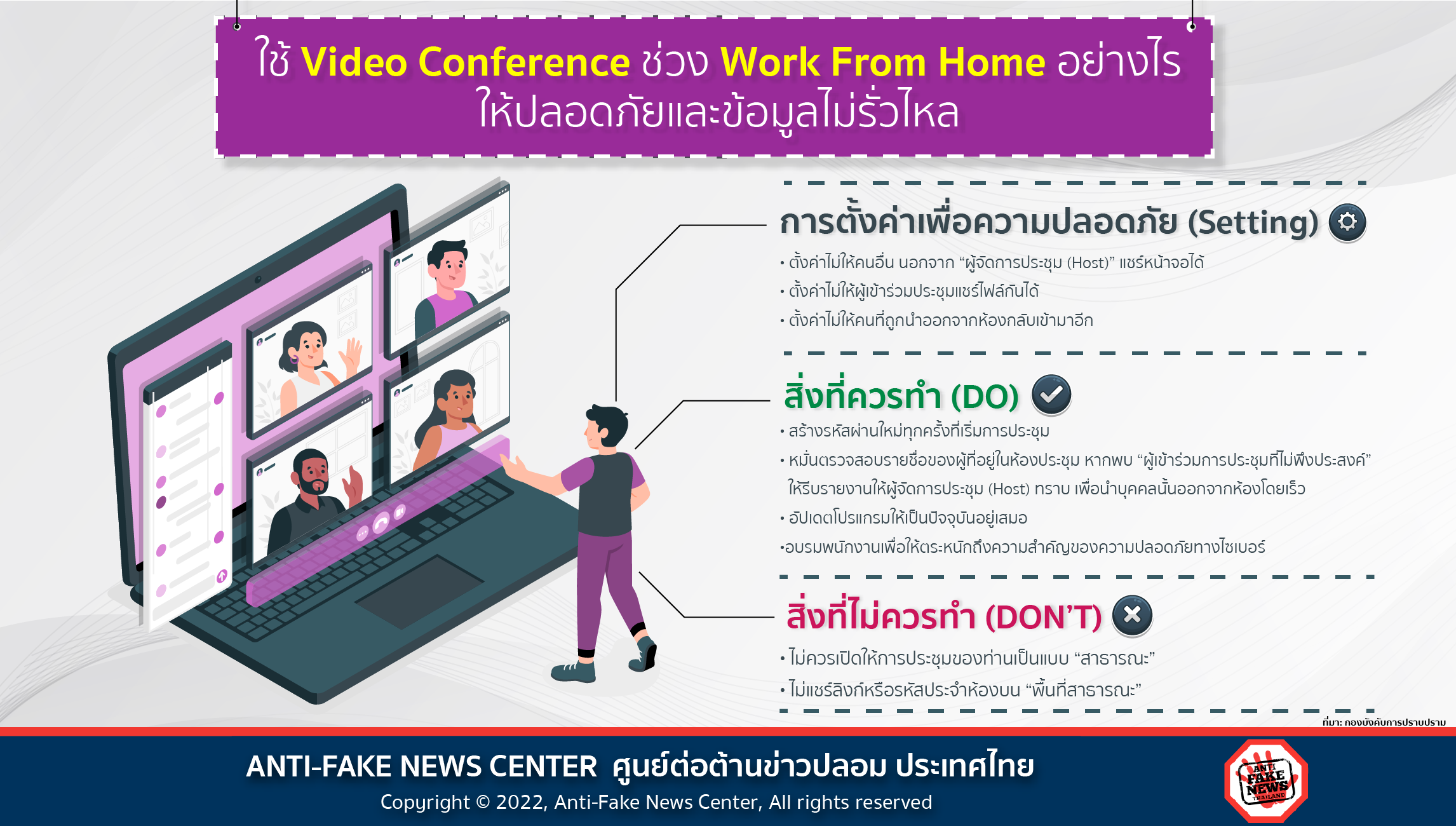 5 Jan 22 ใช้ Video Conference ช่วง Work From Home อย่างไร ให้ปลอดภัยและข้อมูลไม่รั่วไหล TW