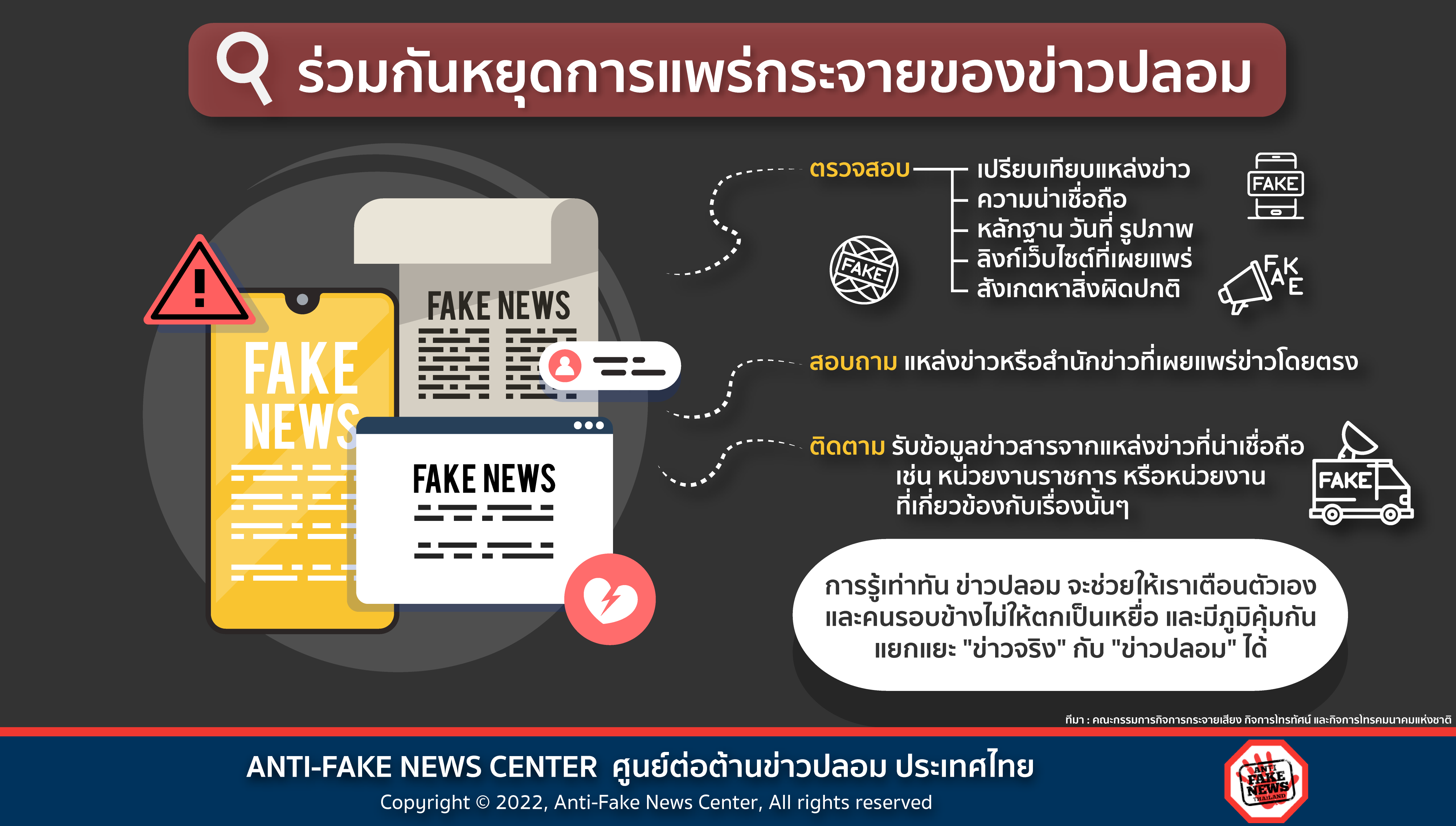 28 Apr 22 ร่วมกันหยุดการแพร่กระจายของข่าวปลอม Web