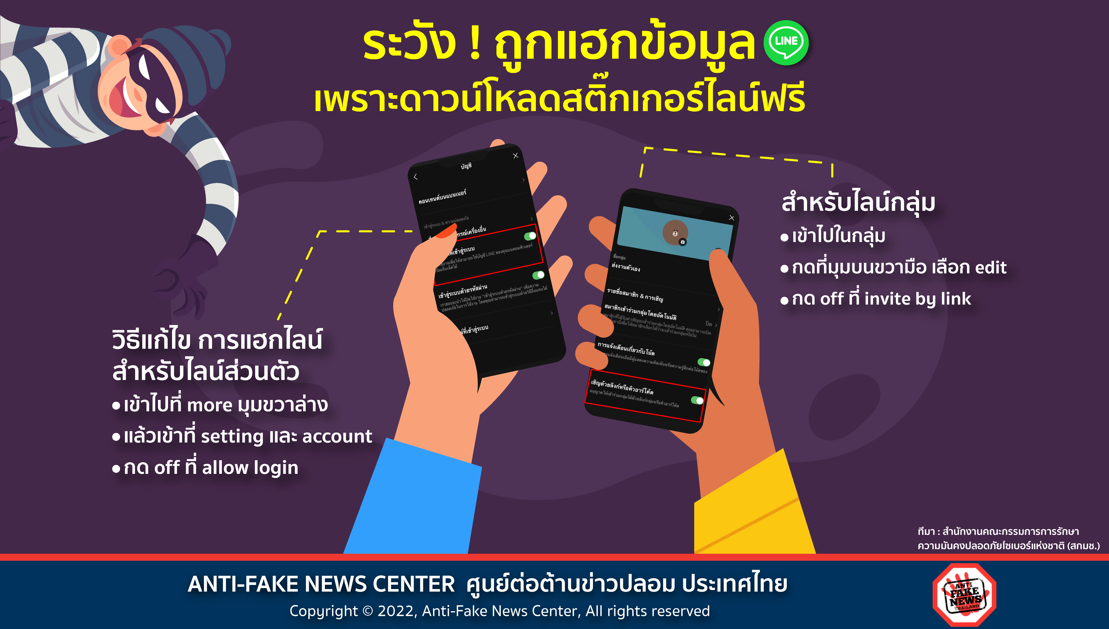 5 May 22 ระวัง ถูกแฮกข้อมูล เพราะดาวน์โหลดสติ๊กเกอร์ไลน์ฟรี Web