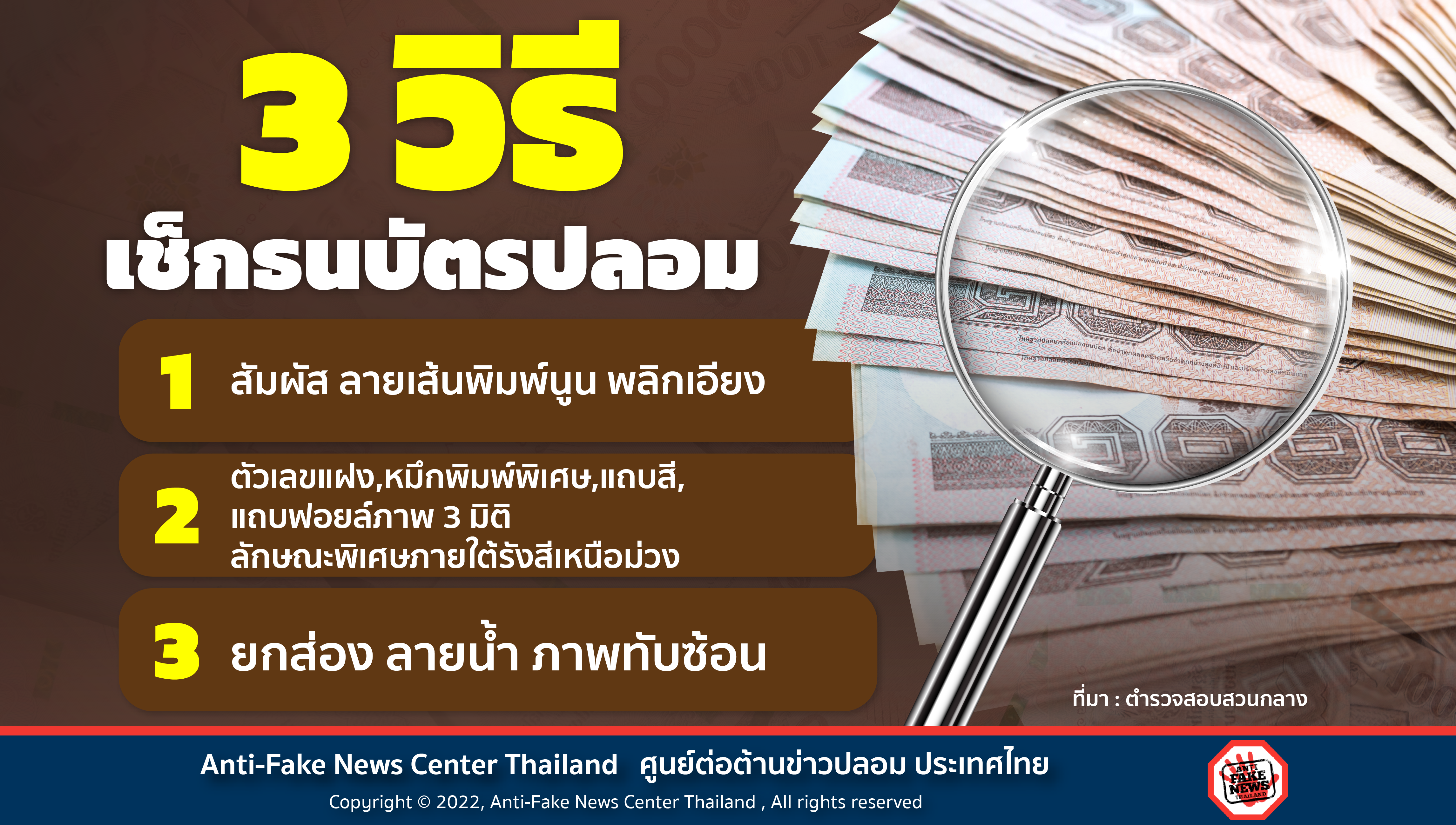 3 วิธี เช็กธนบัตรปลอม Web