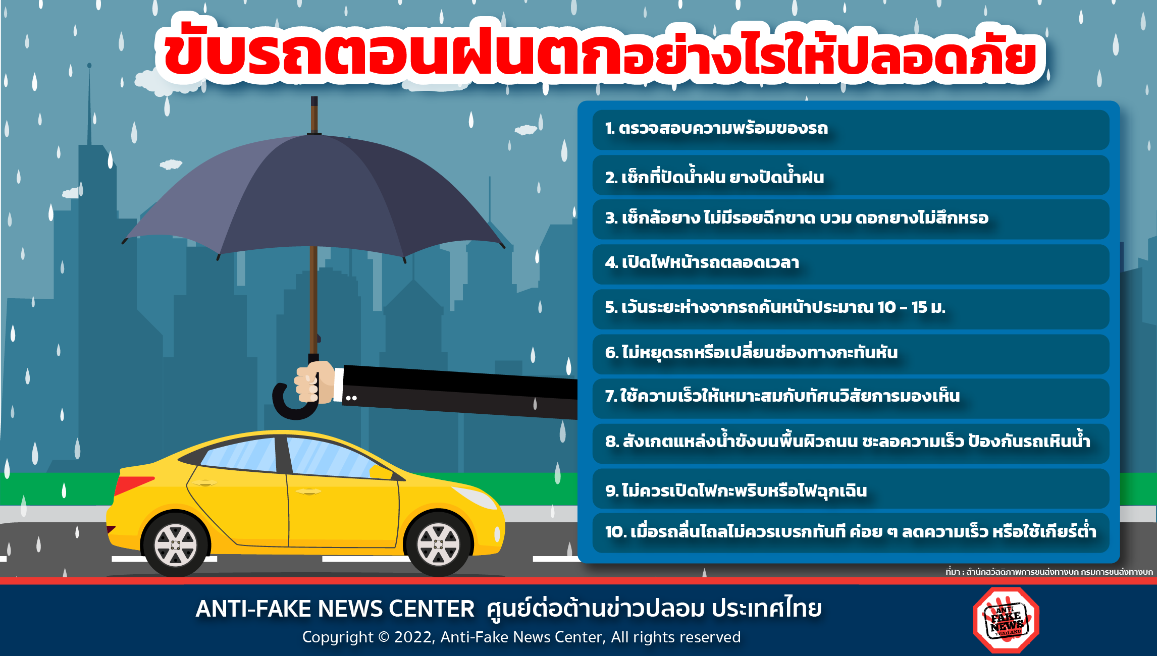 11 Sep 22 ขับรถตอนฝนตกอย่างไรให้ปลอดภัย Web 1