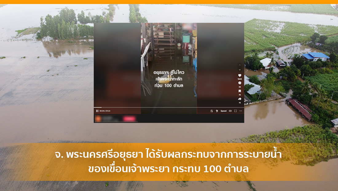 ผลกระทบจากการระบายน้ำของเขื่อนเจ้าพระยา