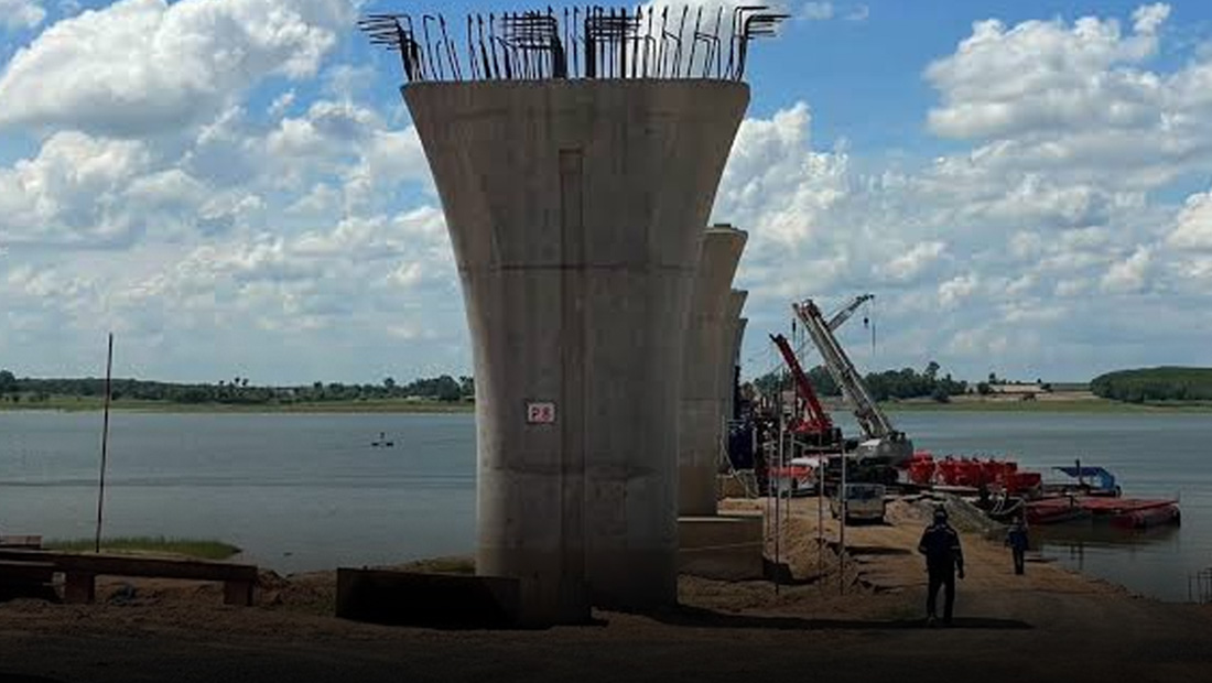 สะพานข้ามอ่างเก็บน้ำลำปาว เชื่อมสหัสขันธ์–สามชัย จ.กาฬสินธุ์ คืบหน้า 31% เร็วกว่าแผน คาดเสร็จปี 2571